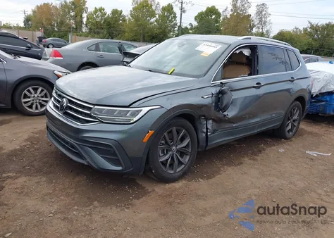 2022 Volkswagen Tiguan 2.0T Se z USA, uszkodzony, nr VIN 3VV3B7AX2NM174153